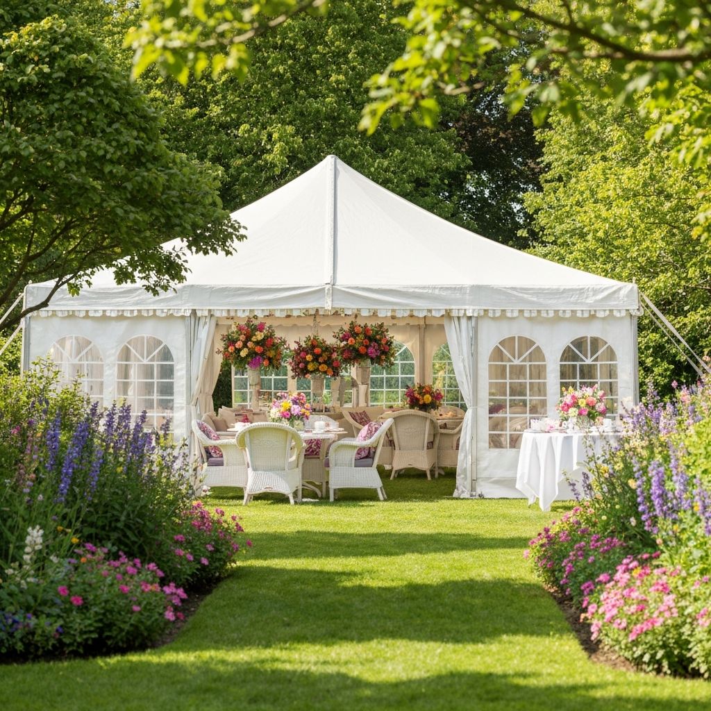 Beautiful garden marquee